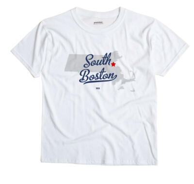 South Boston Massachusetts MA T-Shirt Boston MAP