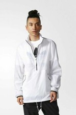 Adidas Originals EQT Vintage WB Windbreaker Jacket White Black BK0035 Small SM S