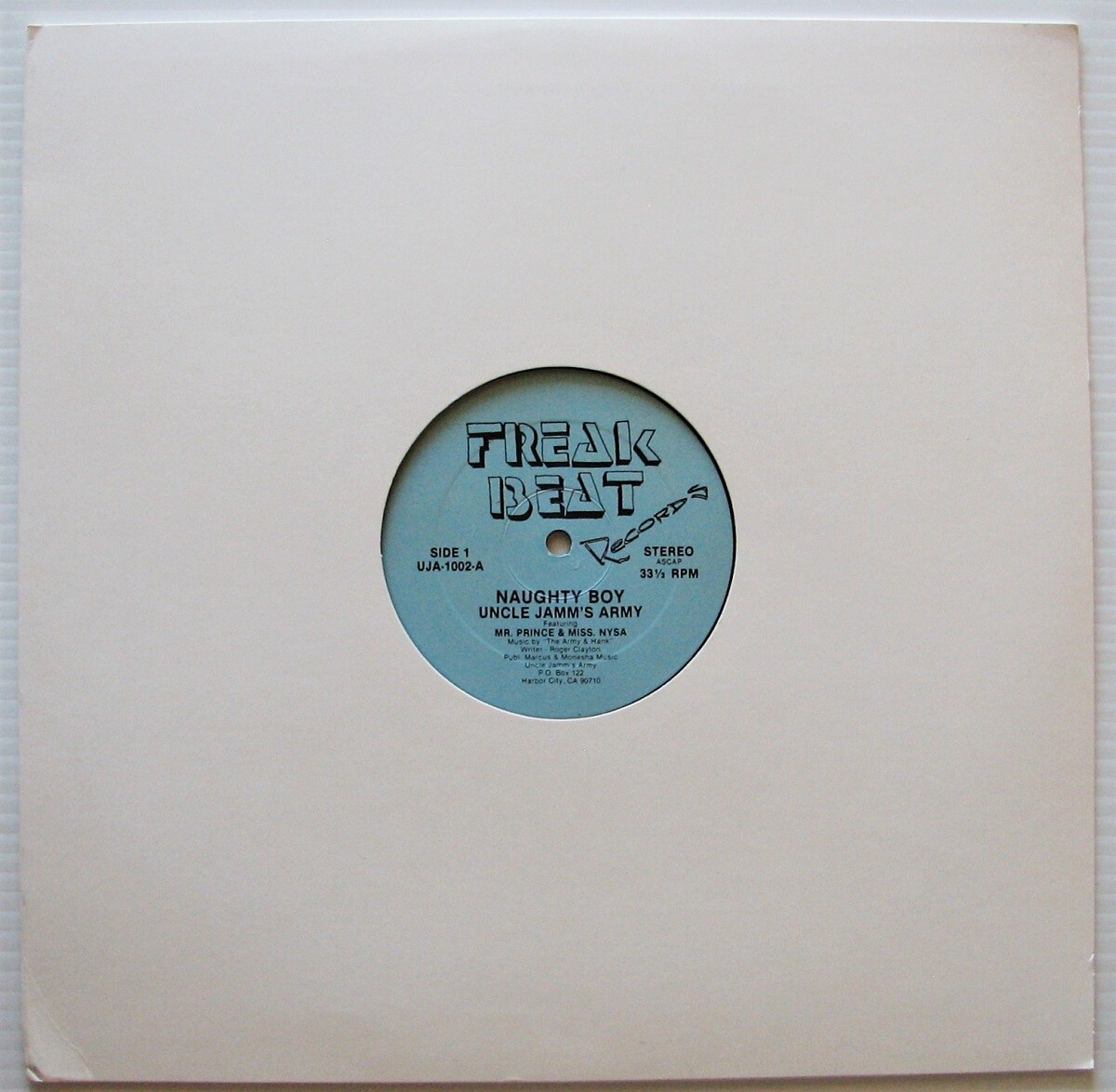 UNCLE JAMMS ARMY Naughty Boy 12 inch 1985 Freak Beat UJA-1002 | eBay