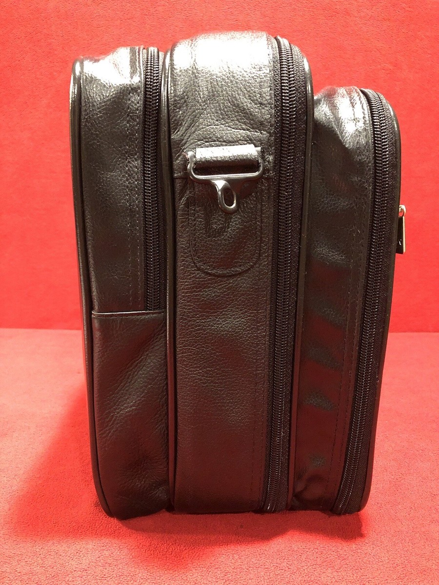 Case-Tek Inc Chicago IL Black Leather Computer Briefcase 17