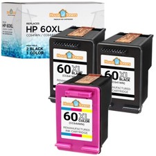 60 60XL Ink Cartridge for HP DeskJet D2680 F4280 F4480 F2430 F4580 - 3PK