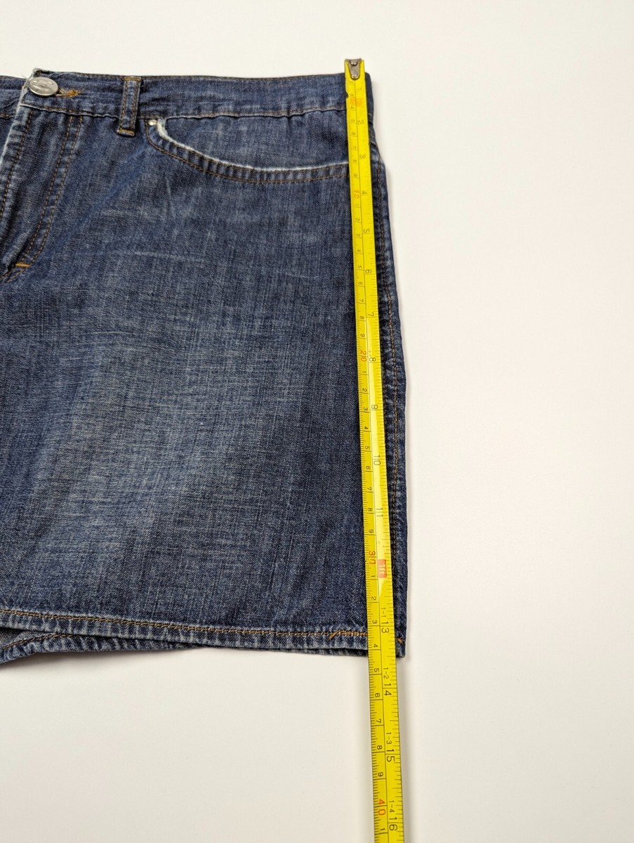 Just Cavalli Vintage Y2K 2000s Distressed Denim Jeans Mini Short