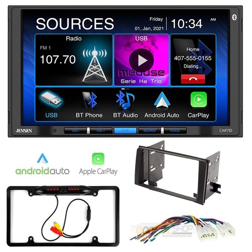 Jensen CAR710 7" Bluetooth Car Stereo w/Apple CarPlay for 2003-09 Toyota 4Runner