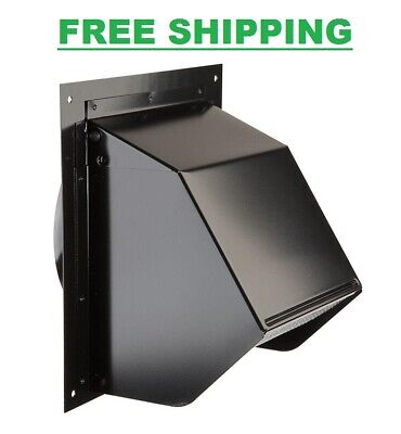 Wall Vent Cover Exterior Cap 6 Inch Duct Black Exhaust Fan Range Hood 4552163596945 - 6 Inch Wall Vent Cover