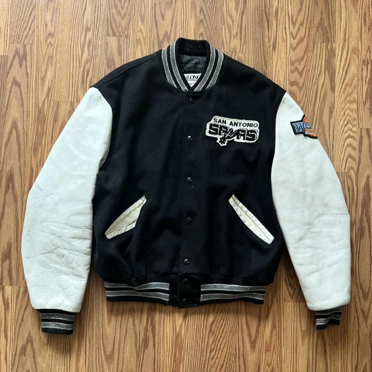 Vintage 80s DeLong NBA San Antonio Spurs Varsity Bomber Jacket