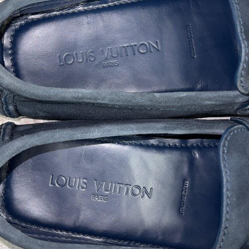 Louis Vuitton Monte Carlo Driving Moccasins Blue Suede 9.5 LV 10.5 US 43.5 EUR* - Picture 11 of 12