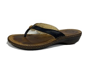 Ugg Negro Cuero Sandalias Ojotas Para Mujer 7 | eBay