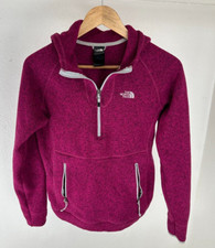 The North Face Women  s 1/4 Zip Hooded Fleece Pullover Size S Hoodie Sweatshirt