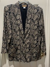 Snake Skin Design Blazer Size Large