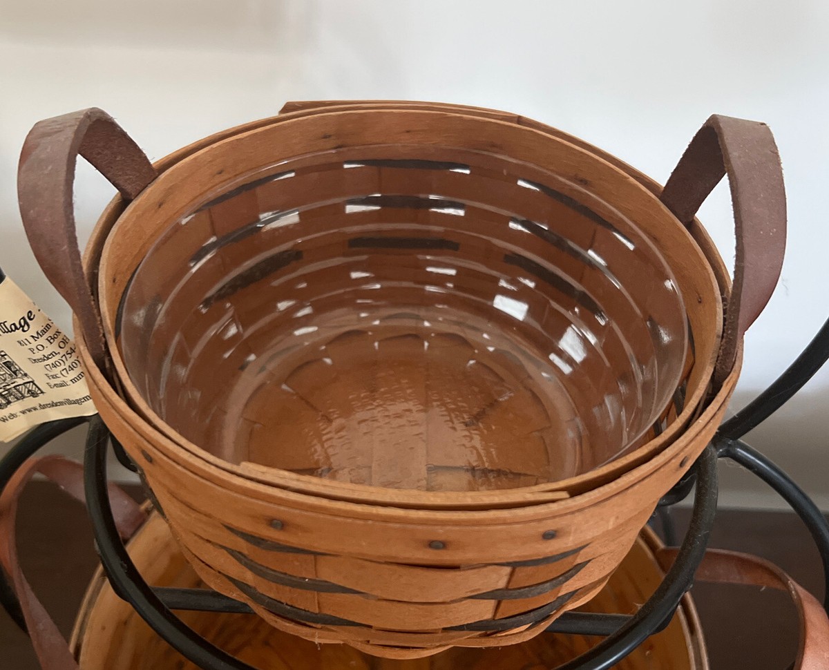 Longaberger Wrought Iron Snowman Holder Stand 23” 2 Baskets | eBay