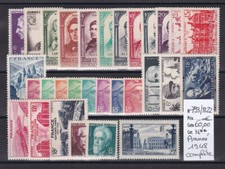 France, superbe année 1948 complète n° 793/822, neuf** luxe cote 60,00€
