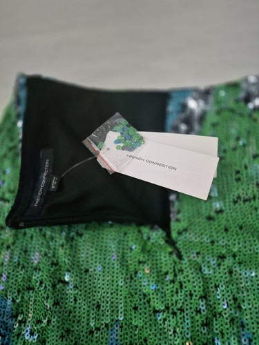 French Connection Sequin Green Mineral/Multicoloured Skirt Size 8 RPP £95.00 - Picture 7 of 10