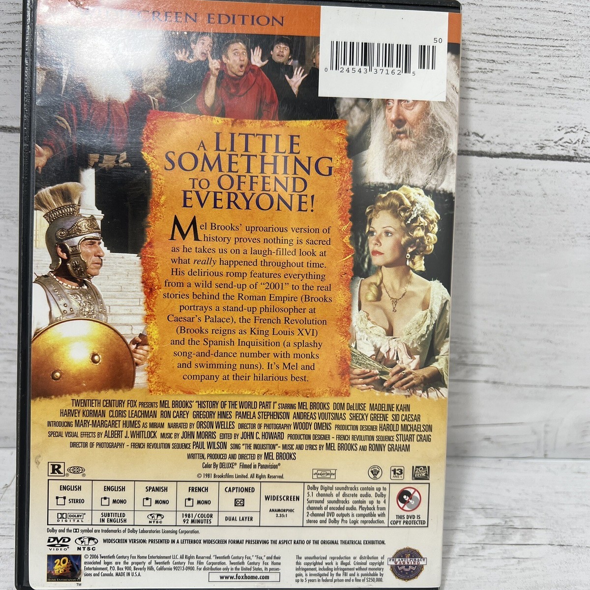 History Of The World Part 1 Mel Brooks Dom Deluise Harvey Korman