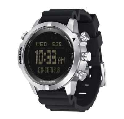 Profi Tauchen Smartwatch 50M Barometer Kompass Höhenmesser schwarz