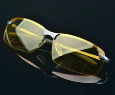 Mens Day/Night Driving Glasses Anti Glare Drive Yellow Sunglasses Fashion