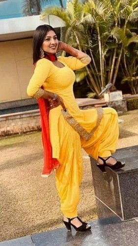 Bollywood Style Salwar Kameez Yellow 