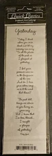 Yesterday - Quick Quotes - Instant Journaling - Vellum Strip 2.5x8.5
