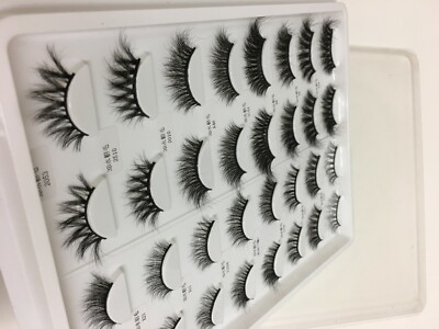  16 Pairs 3D Mink Fake Eyelashes Long Thick Natural False Eye Lashes Set Makeup