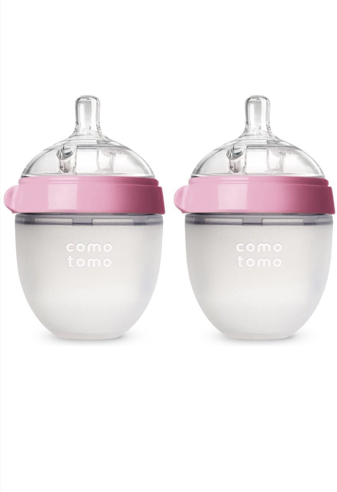 Comotomo Baby Bottle 5oz Pink 2 pk Soft Silicone New