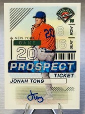 💫⚾️JONAH TONG 2024 Panini Prospect Edition Holo Ticket Auto #NY METS PHENOM⚾️💫