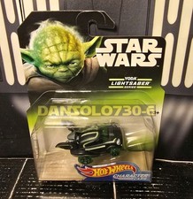 Star Wars Hot Wheels Yoda Lightsaber Series Character Car 2017