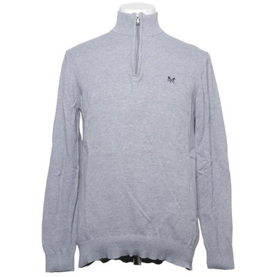 Crew Clothing Company, Strickpullover, Größe: L, Grau, Baumwolle, Einfarbig #7p8