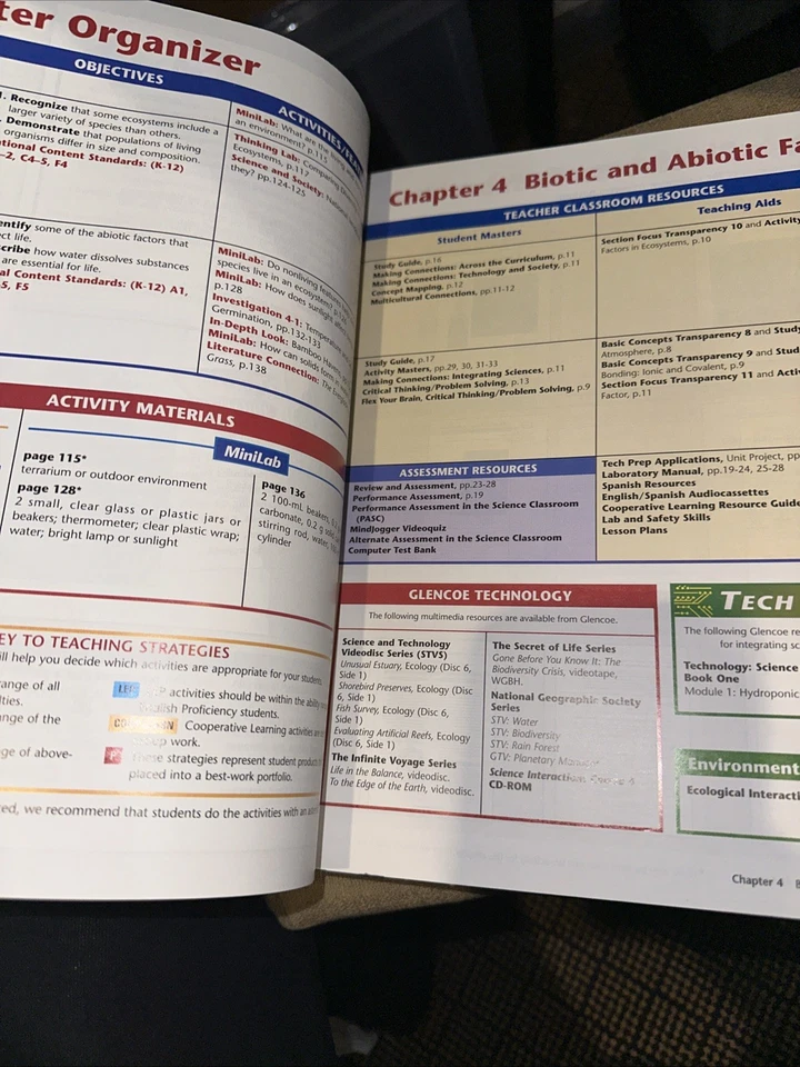 Glencoe Teacher Wraparound Addition, Science Interactions, Course 4 Foto 3 de 3