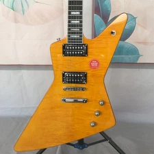 Electric Guitar Solid Body Yellow 6 String Mahogany Body Rosewood HH Pickup