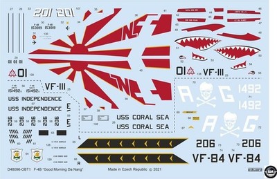 Eduard Decals F-4B Good Morning Da Nang Phantom for Tamiya Kit 1:48 Art. D48096