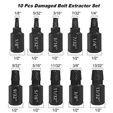 10PC Broken Head Bolt Screw Cap,Extractor Screw Hexagon Socket Bolt Removal Tool