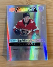 2021-22 Credentials Debut Ticket Access /599 Tier 3 Anton Lundell #137 Rookie RC
