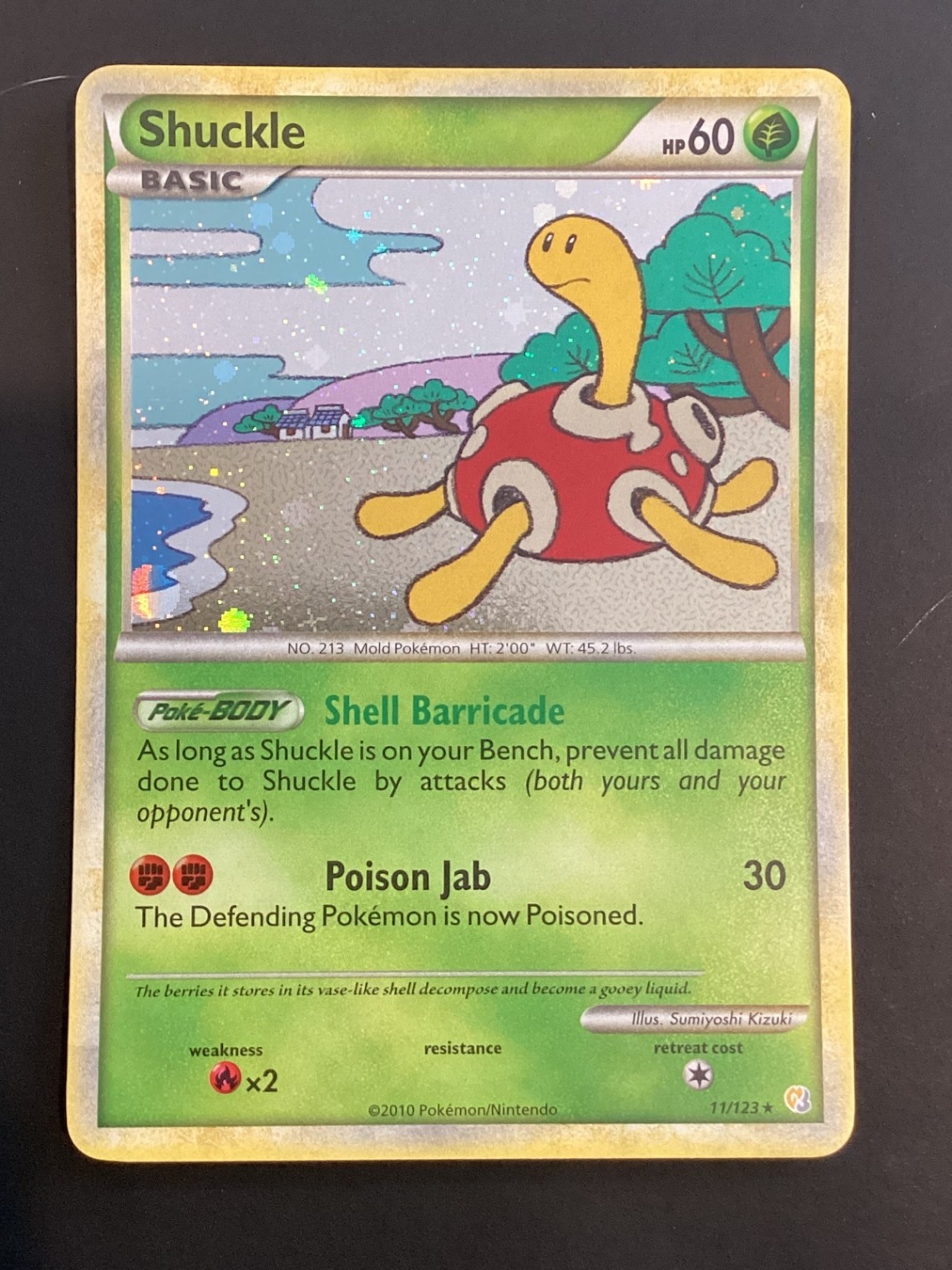 Shuckle Holo Rare HeartGold SoulSilver 11/123 NM