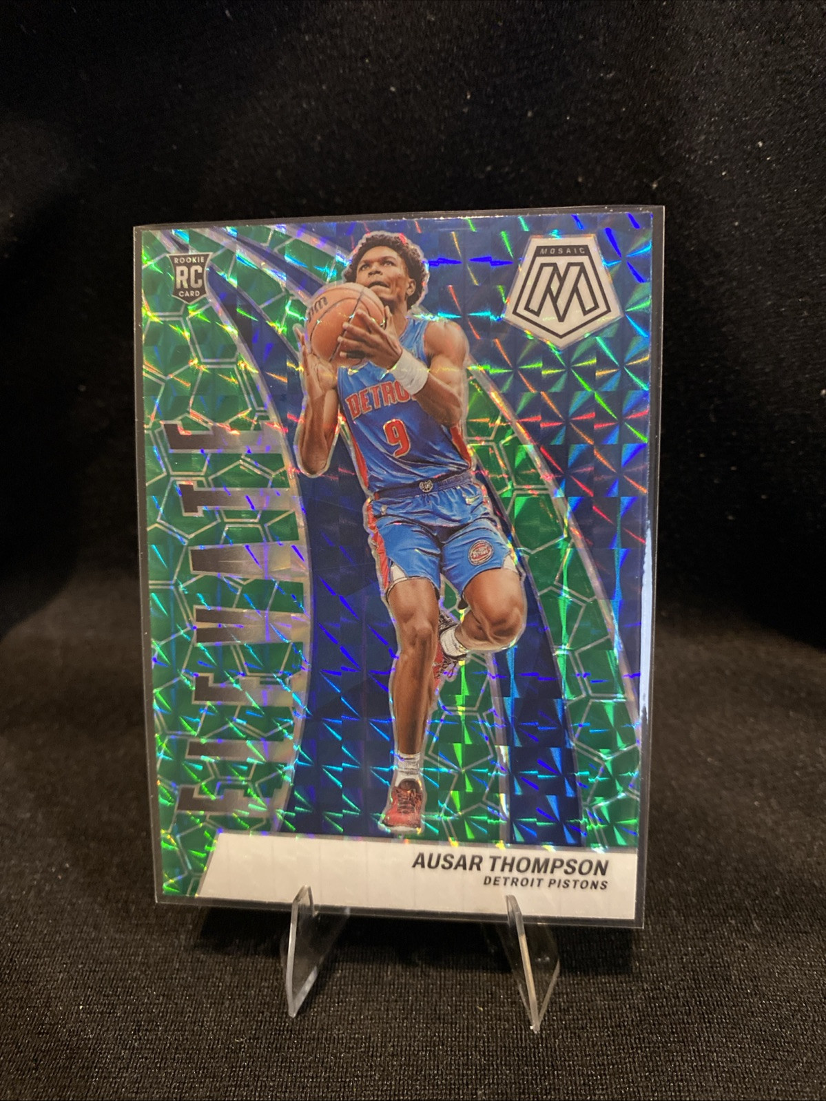 2023-24 Mosaic Basketball Green Mosaic Prizm Elevate Rookie Ausar Thompson #10