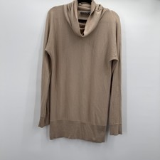 Dolce & Gabbana Sweater Womens Beige Cashmere Silk Cowl Neck Tunic Knit