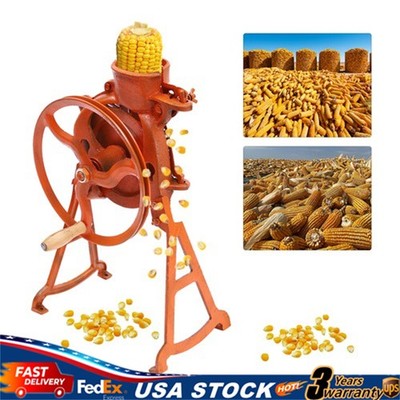 Manual Corn Thresher Sheller Threshing Stripping Machine Stripper Tool Black
