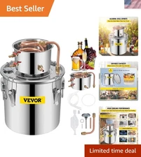 Versatile 3L Alcohol Distillation Kit for DIY Whisky, Wine & Brandy Home Brewing