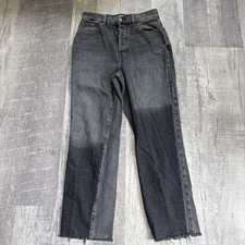 Pacsun High Rise Straight Black Denim Button Fly Jeans Cotton Women's Size 26