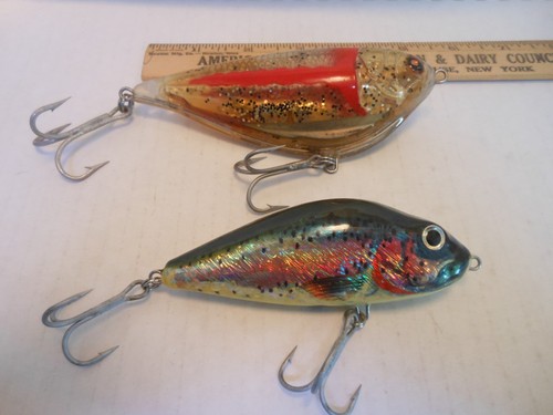 5" Sebile Floating Bonga Jerk and 4" Polish HRT Floating Jerkbait Lure Lot of 2