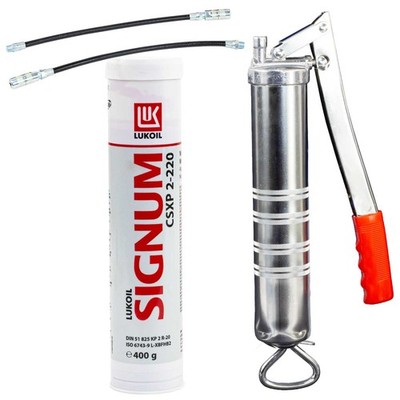Kalziumsulfonat-Komplexfett Lukoil Signum CSXP 2-220 400g + Fettpresse BockTec