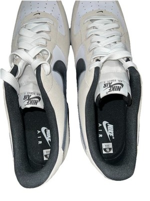 60N1 /Nike Air Force 1 White Black Beige Low Top Leather Men\'s Athletic Sneakers 60N1 /Nike Air Force 1 White Black Beige Low Top Leather  main image 2