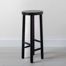 Hearth & Hand Magnolia Furniture Wood Accent Table Round Natural Black