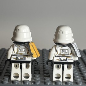 Two Lego Star Wars Sandtrooper Minifigure Orange and White sw0364 sw0383 - 2N