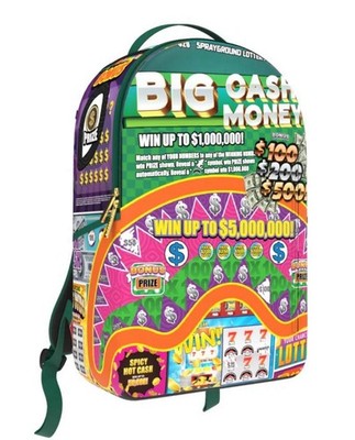 Sprayground Scratch Off Card DLXR Backpack New Black Bookbag Large School Bag
