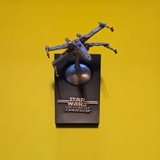 Vintage Rawcliffe Pewter Star Wars Skywalker X-Wing Fighter with Base 1993
