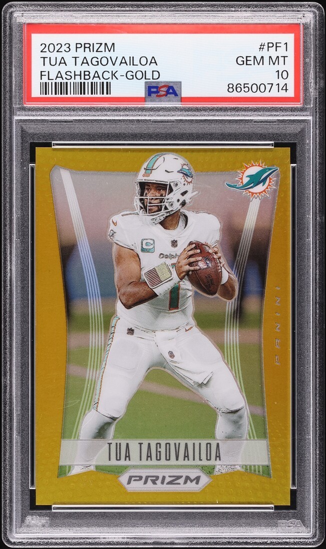 2023 Panini Prizm Flashback Gold "2012 DECA" Tua Tagovailoa /10 PSA 10 GEM MINT