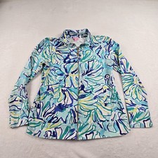 Lilly Pulitzer Reagan Zip Up Jacket Pool Blue...