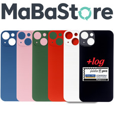 BACK COVER SCOCCA POSTERIORE VETRO PER APPLE IPHONE 13 +BIADESIVO 3M BIG HOLE