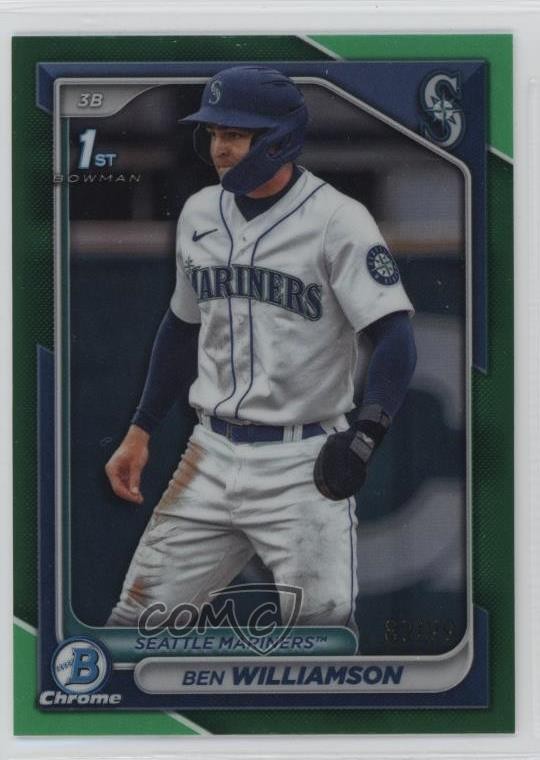 2024 Bowman Chrome Prospects Green Refractor /99 Ben Williamson #BCP-67 1g5d