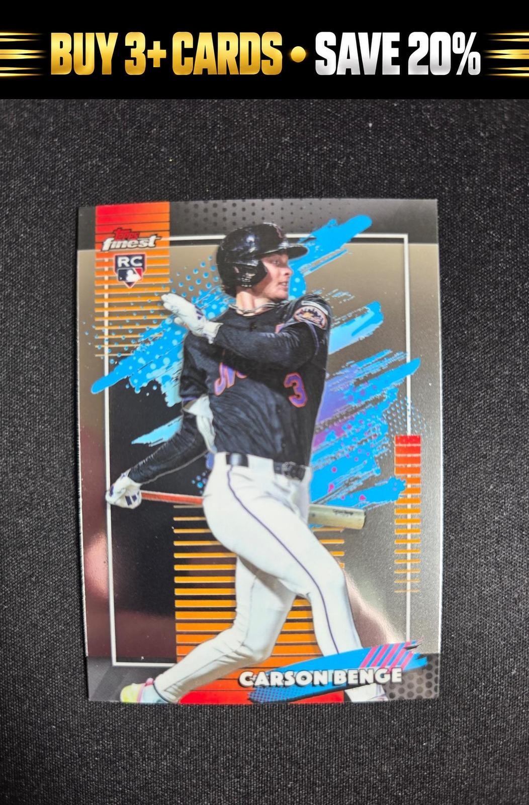 2026 Finest Carson Benge #116 RC RC Mets Uncommon