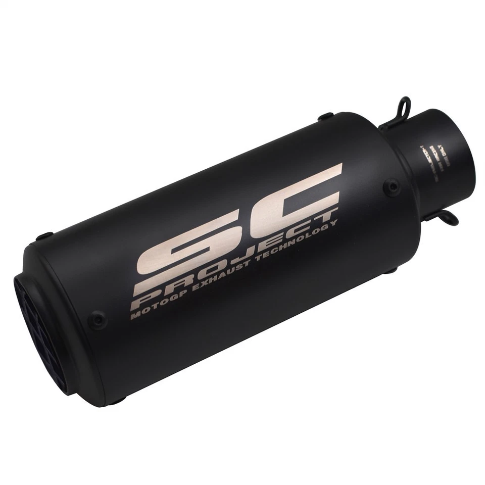 SC Slip-on 2" 51mm Universal Motorcycle Exhaust Muffler Pipe Black Tail Tips - Изображение 3 из 4